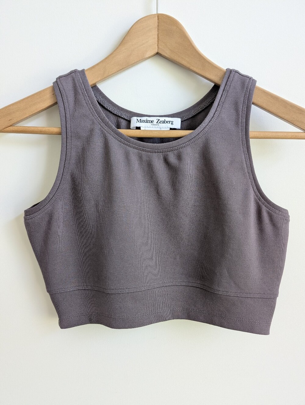 Maxine Zeaberg Toronto Fitted Grey Crop Top 0 Approx XS